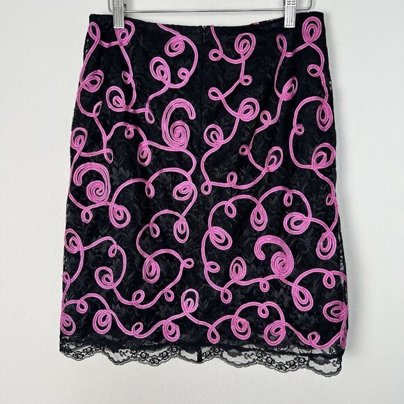 Y2K Mini Skirt Womens 10 Pink Swirl Jade Melody Tam Dark Fairy Whimsigoth - Picture 4 of 7